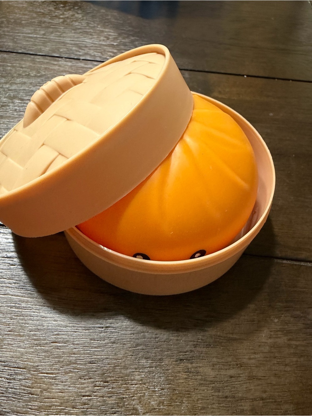 Orange RMS Dumpling in Tan Steamer case